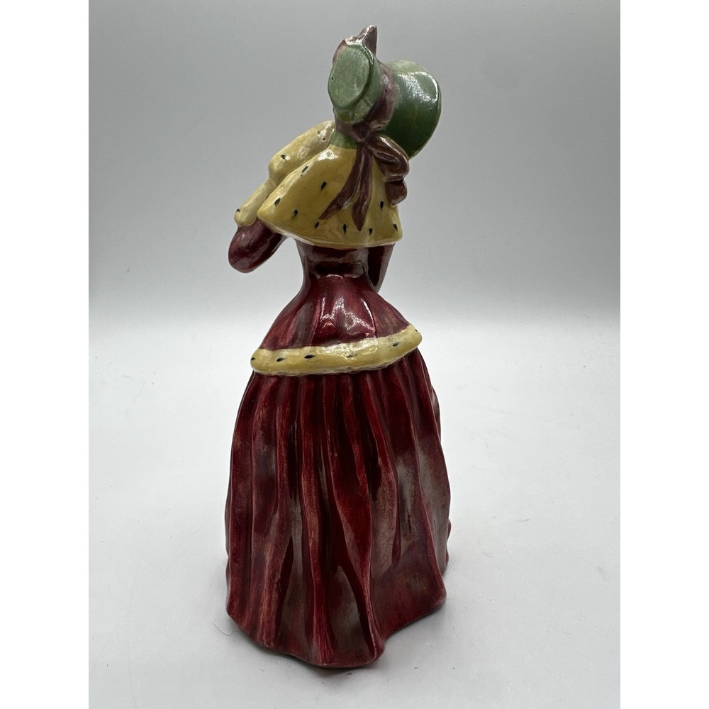 Vintage Ceramic Victorian Lady Figurine The Ermine Coat Winter Christmas 7" - Picture 4 of 16